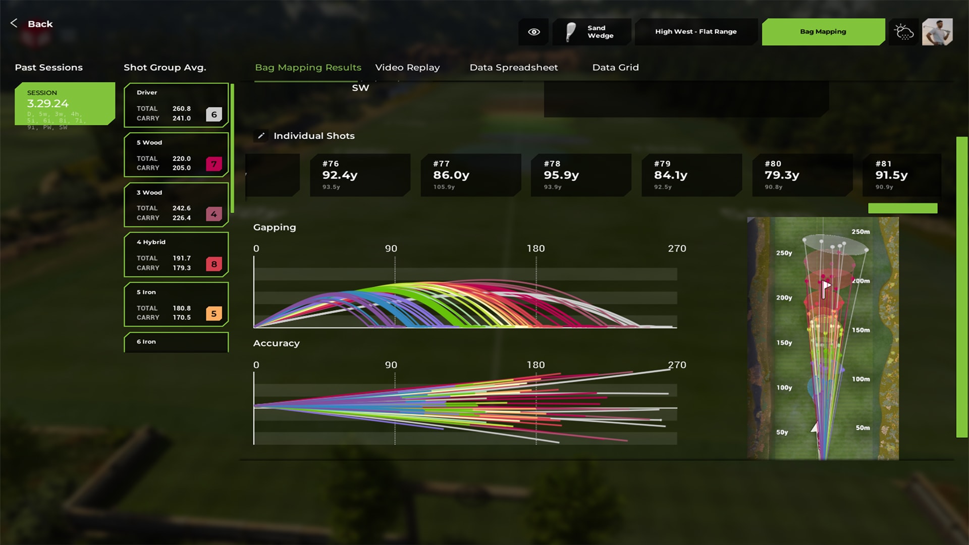 Custom club fitting session with launch monitor