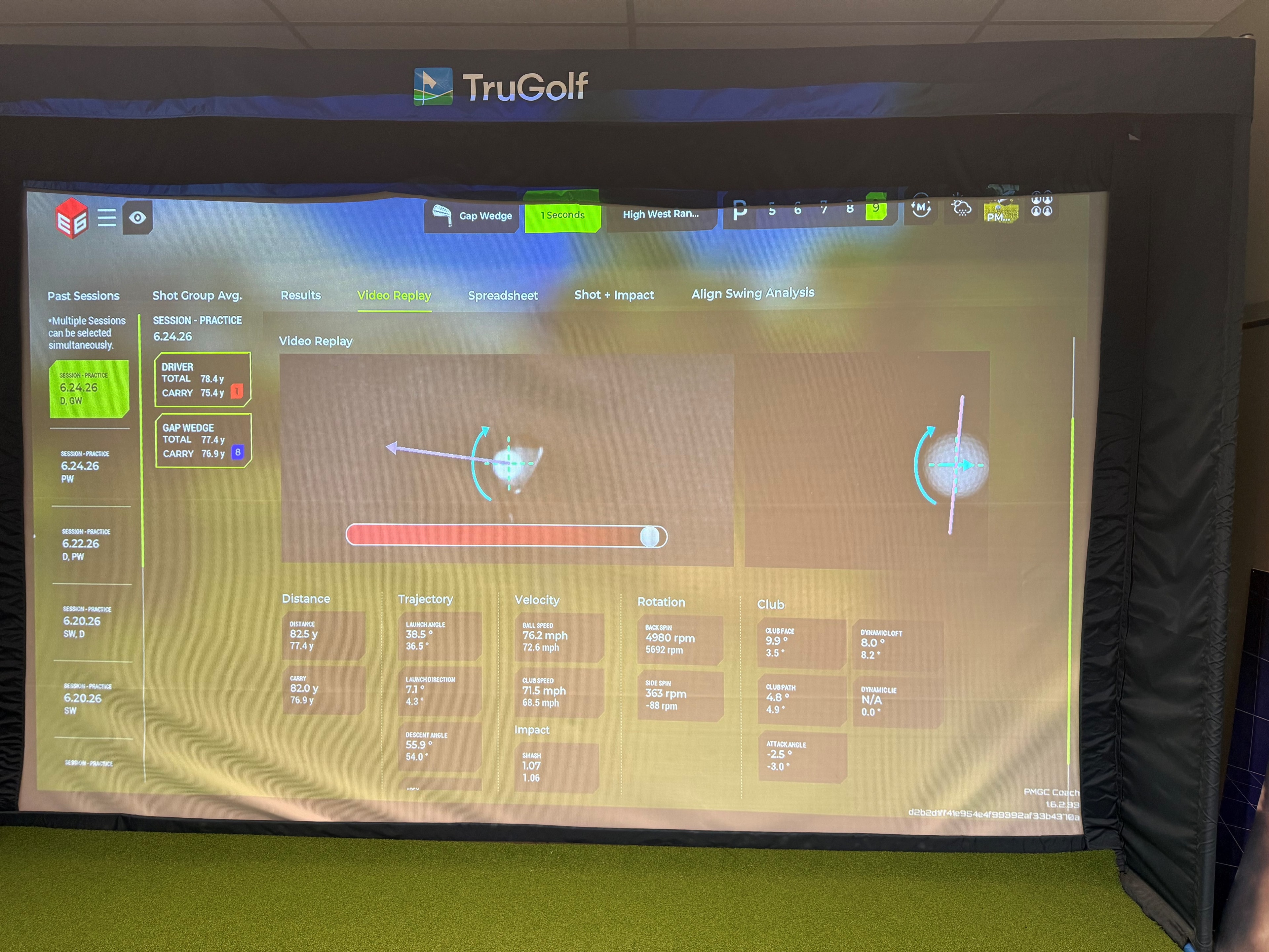 3D swing evaluation session with motion capture